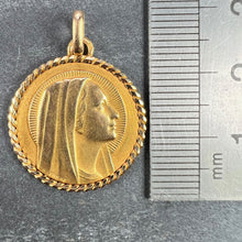 Load image into Gallery viewer, French Serraz Virgin Mary 18K Yellow Gold Medal Pendant