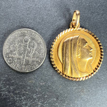 Load image into Gallery viewer, French Serraz Virgin Mary 18K Yellow Gold Medal Pendant