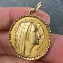 Load image into Gallery viewer, French Serraz Virgin Mary 18K Yellow Gold Medal Pendant