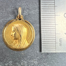 Load image into Gallery viewer, French Virgin Mary 18K Yellow Gold Medal Pendant