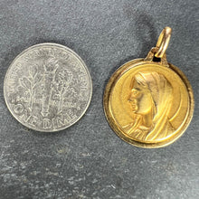Load image into Gallery viewer, French Virgin Mary 18K Yellow Gold Medal Pendant