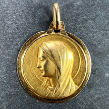 Load image into Gallery viewer, French Virgin Mary 18K Yellow Gold Medal Pendant