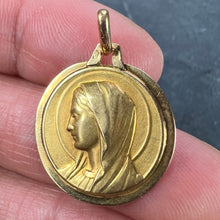 Load image into Gallery viewer, French Virgin Mary 18K Yellow Gold Medal Pendant