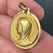 Load image into Gallery viewer, French Virgin Mary 18K Yellow Gold Medal Pendant