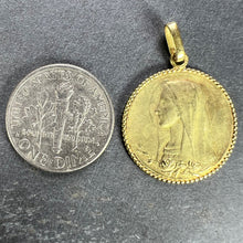 Load image into Gallery viewer, French Dropsy Virgin Mary 18K Yellow Gold Medal Pendant