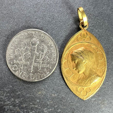 Load image into Gallery viewer, French Dropsy Virgin Mary 18K Yellow Gold Charm Pendant