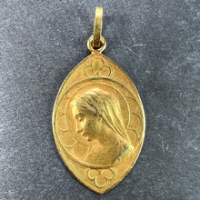 Load image into Gallery viewer, French Dropsy Virgin Mary 18K Yellow Gold Charm Pendant