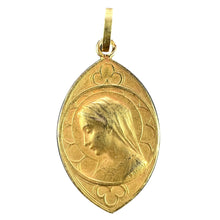 Load image into Gallery viewer, French Dropsy Virgin Mary 18K Yellow Gold Charm Pendant