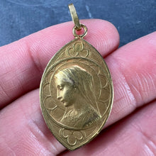 Load image into Gallery viewer, French Dropsy Virgin Mary 18K Yellow Gold Charm Pendant