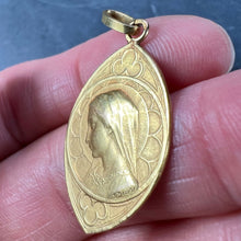 Load image into Gallery viewer, French Dropsy Virgin Mary 18K Yellow Gold Charm Pendant