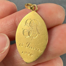 Load image into Gallery viewer, French Dropsy Virgin Mary 18K Yellow Gold Charm Pendant