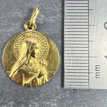 Load image into Gallery viewer, French Ruffony Virgin Mary Virgo Virginum 18K Yellow Gold Medal Pendant