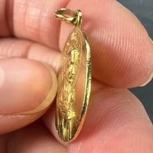Load image into Gallery viewer, French Ruffony Virgin Mary Virgo Virginum 18K Yellow Gold Medal Pendant