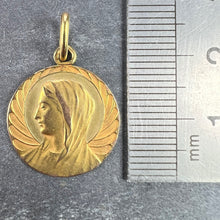 Load image into Gallery viewer, French Religious Virgin Mary 18K Yellow Gold Medal Pendant