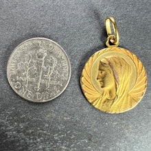 Load image into Gallery viewer, French Religious Virgin Mary 18K Yellow Gold Medal Pendant