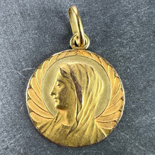 Load image into Gallery viewer, French Religious Virgin Mary 18K Yellow Gold Medal Pendant