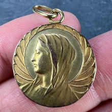 Load image into Gallery viewer, French Religious Virgin Mary 18K Yellow Gold Medal Pendant