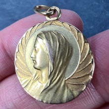 Load image into Gallery viewer, French Religious Virgin Mary 18K Yellow Gold Medal Pendant