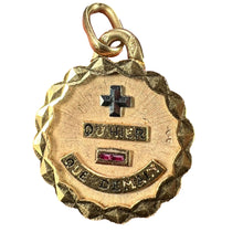 Load image into Gallery viewer, Augis More Than Yesterday 18K Yellow White Gold Enamel Ruby Love Pendant