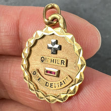 Load image into Gallery viewer, Augis More Than Yesterday 18K Yellow White Gold Enamel Ruby Love Pendant