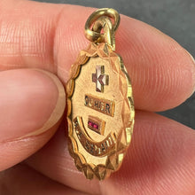 Load image into Gallery viewer, Augis More Than Yesterday 18K Yellow White Gold Enamel Ruby Love Pendant