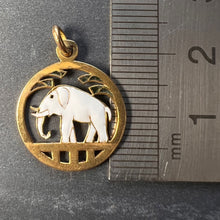 Load image into Gallery viewer, French Lucky Elephant 18K Yellow Gold Enamel Charm Pendant