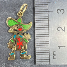 Load image into Gallery viewer, Italian UnoAErre Muskateer 18K Yellow Gold Enamel Charm Pendant