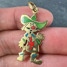 Load image into Gallery viewer, Italian UnoAErre Muskateer 18K Yellow Gold Enamel Charm Pendant