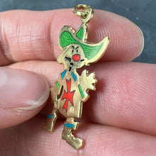 Load image into Gallery viewer, Italian UnoAErre Muskateer 18K Yellow Gold Enamel Charm Pendant