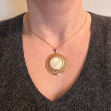 Load image into Gallery viewer, French 18K Rose Gold Mother-of-Pearl Virgin Mary Medal Pendant