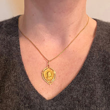 Load image into Gallery viewer, French Virgin Mary 18K Rose Gold Medal Charm Pendant