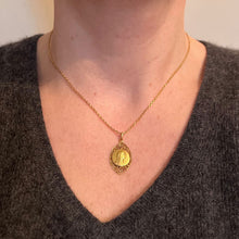 Load image into Gallery viewer, French Virgin Mary 18K Yellow Gold Charm Pendant
