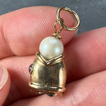 Load image into Gallery viewer, Fish Head 18K Yellow Gold Pearl Charm Pendant