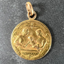 Load image into Gallery viewer, French Dropsy Baptism Angel Holy Dove 18K Yellow Gold Religious Medal Pendant