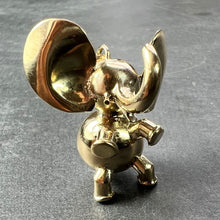 Load image into Gallery viewer, Large Lucky Elephant 14K Yellow Gold Charm Pendant