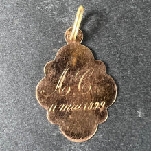 Load image into Gallery viewer, Antique French First Communion Chalice Floral 18K Rose Gold Charm Pendant