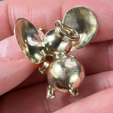 Load image into Gallery viewer, Large Lucky Elephant 14K Yellow Gold Charm Pendant