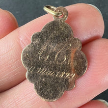 Load image into Gallery viewer, Antique French First Communion Chalice Floral 18K Rose Gold Charm Pendant