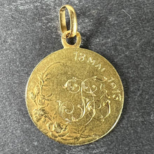 Load image into Gallery viewer, Antique French Emile Monier Virgin Mary 18K Yellow Gold Religious Pendant Medal
