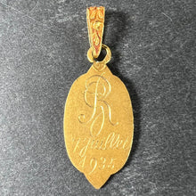 Load image into Gallery viewer, Antique French First Communion Chalice Floral 18K Yellow Gold Charm Pendant
