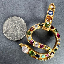Load image into Gallery viewer, Serpent Snake 18K Yellow Gold Gem Set Pendant