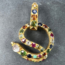 Load image into Gallery viewer, Serpent Snake 18K Yellow Gold Gem Set Pendant
