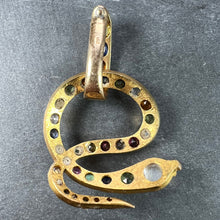 Load image into Gallery viewer, Serpent Snake 18K Yellow Gold Gem Set Pendant
