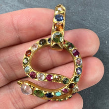 Load image into Gallery viewer, Serpent Snake 18K Yellow Gold Gem Set Pendant