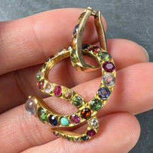 Load image into Gallery viewer, Serpent Snake 18K Yellow Gold Gem Set Pendant