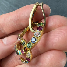 Load image into Gallery viewer, Serpent Snake 18K Yellow Gold Gem Set Pendant