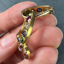 Load image into Gallery viewer, Serpent Snake 18K Yellow Gold Gem Set Pendant