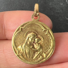 Load image into Gallery viewer, Antique French Madonna and Child 18K Yellow Gold Religious Medal Pendant