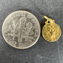 Load image into Gallery viewer, Small Vintage French St Christopher 18K Yellow Gold Charm Pendant