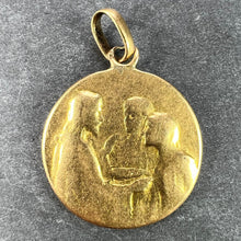 Load image into Gallery viewer, Jesus Christ Blessing Marriage 18K Yellow Gold Wedding Charm Pendant
